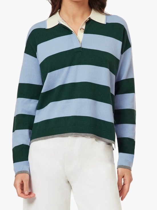 Scotch & Soda Sweaters - Scotch & Soda Striped Polo Sweater
